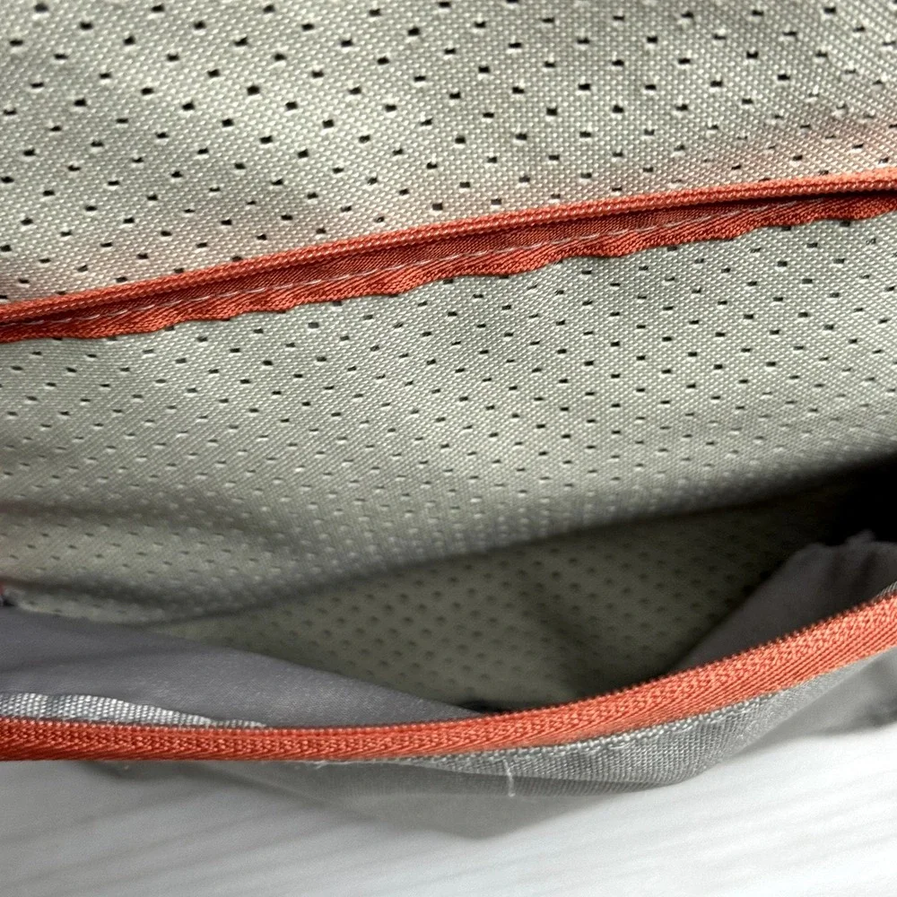 Convertible Backpack Tote Bag Cream Gray Orange‎ Accents Travel Casual
